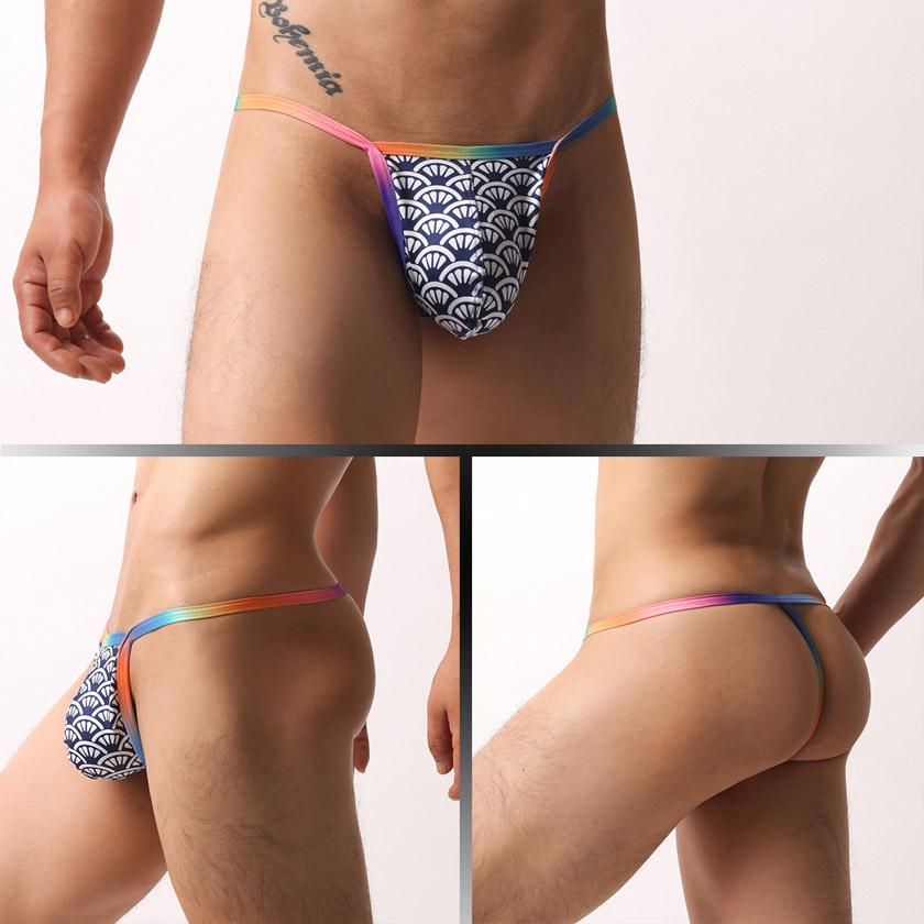 メンズTバック CIOKICX/コキックス 和柄 ヒョウ柄 紐Tバック 男性下着