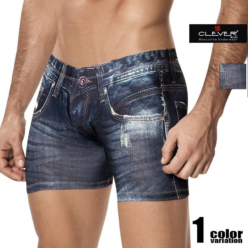 ボクサーパンツclever クレバー インディゴ デニムジーンズ風 ボクサーパンツ メンズ 男性下着 ローライズ パンツ メンズ下着 インナー Clever 21 Asiancloset 通販 Yahoo ショッピング