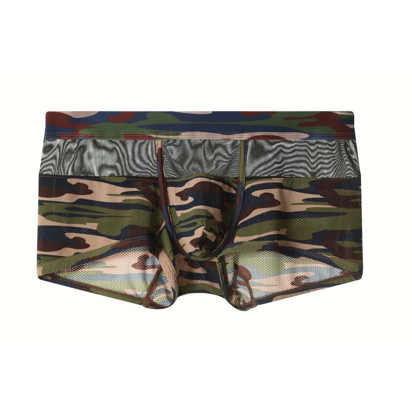 メンズボクサー FANKAZi/ファンカジ メッシュ×迷彩柄 シースルー