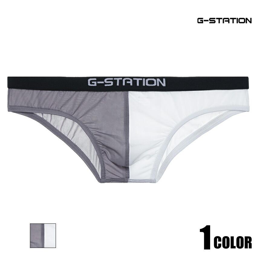 ビキニ G Station ジーステーション スーパーローライズ バイカラー ビキニ メンズ 透け 薄手 シースルー タグレス G 61sj Asiancloset 通販 Yahoo ショッピング