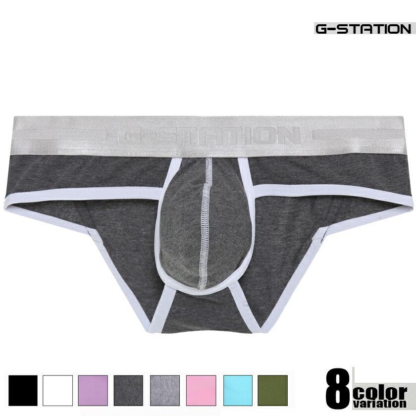 ビキニブリーフ G Station ジーステーション シルバーウエストバンド フロントボリューム フルバック メンズ 男性下着 立体縫製 タグレス G 2108sj Asiancloset 通販 Yahoo ショッピング