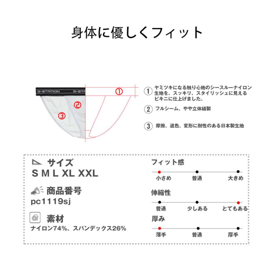 ビキニ ブリーフ G-Station/ジーステーション ミニマムフロント PERFECT SEE-THROUGH シースルー ホワイトデー｜asian-closet｜10