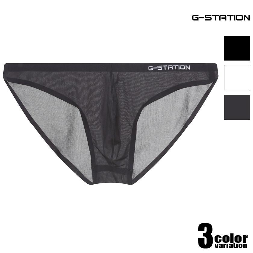 ビキニ G Station ジーステーション シームレスシリーズ フロントのみ縫い目 立体加工 軽量 透け シースルー メンズ 男性下着 立体縫製 G S2112sj Asiancloset 通販 Yahoo ショッピング