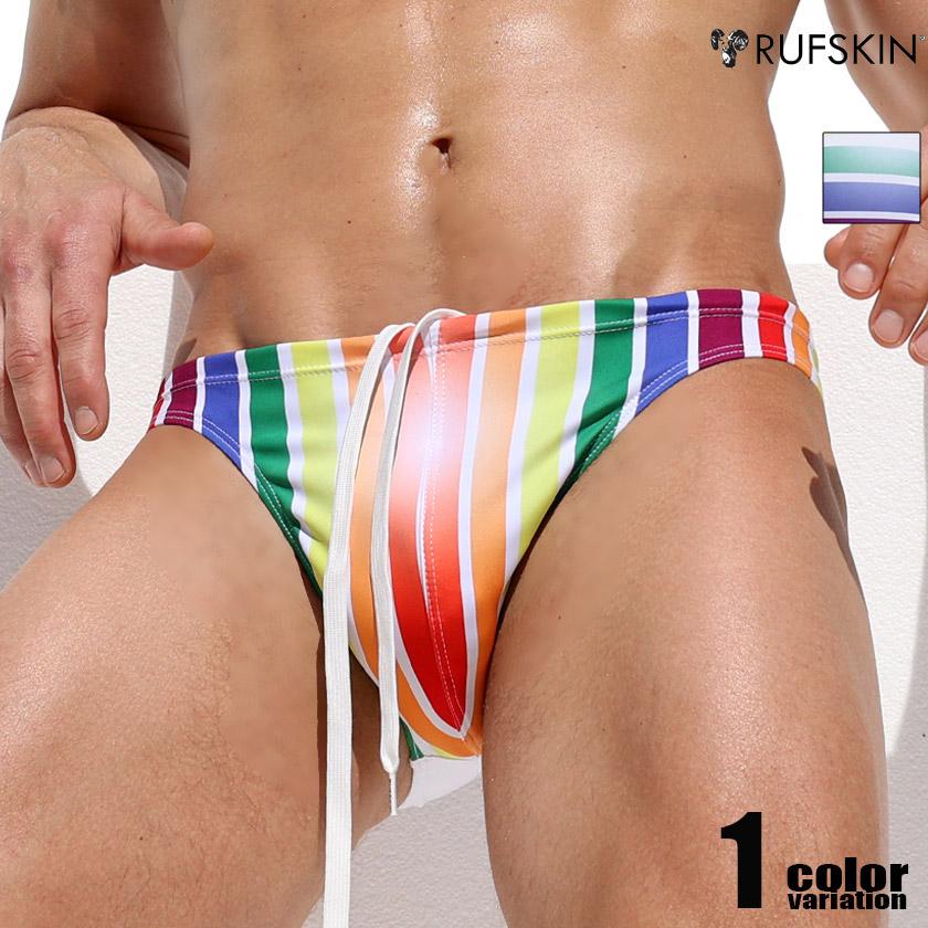 レインボーさん　ALBA ROSA マイタネ柄 ビキニ 水着 蛍光カラー 平成 RUFSKIN/ラフスキン PRIDE レインボー 虹 カラフル スイムウェア