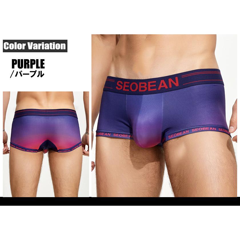 ボクサーパンツ メンズ SEOBEAN/セビン 水着系生地 ボクサーパンツ