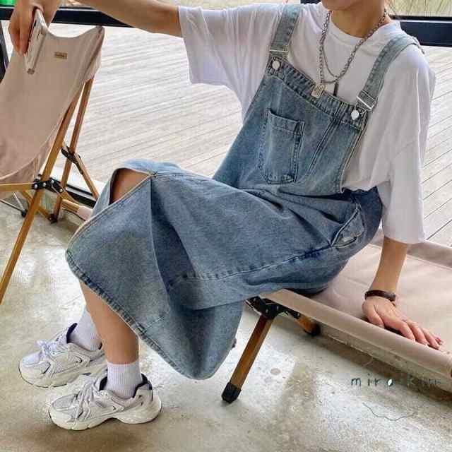 ワンピース デニム レディース ジャンパースカート サロペット
