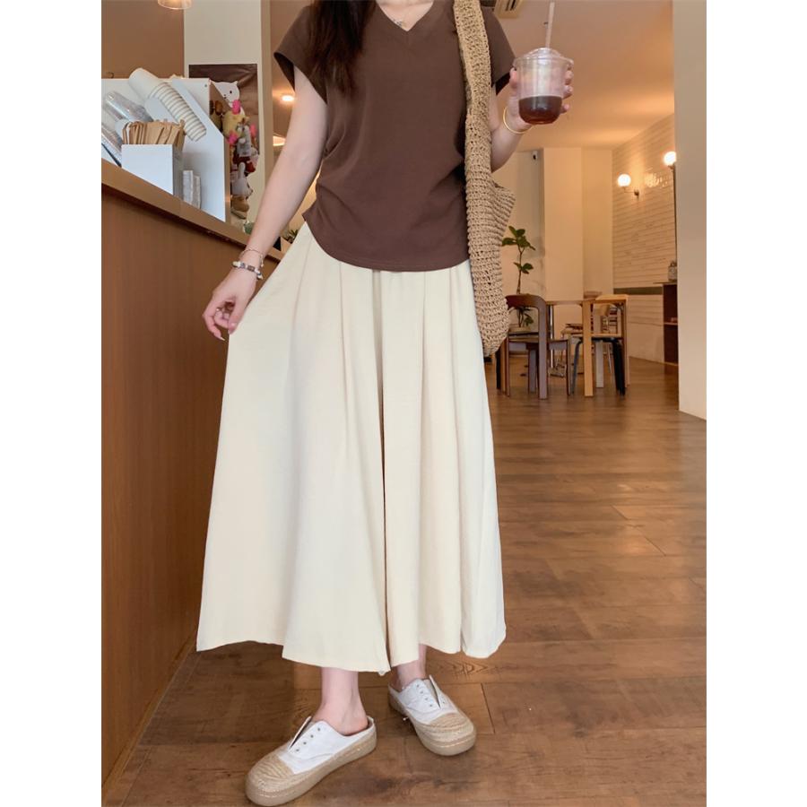 ガウチョパンツ レディース 夏 春秋 ボトムズ パンツ ズボン フレア