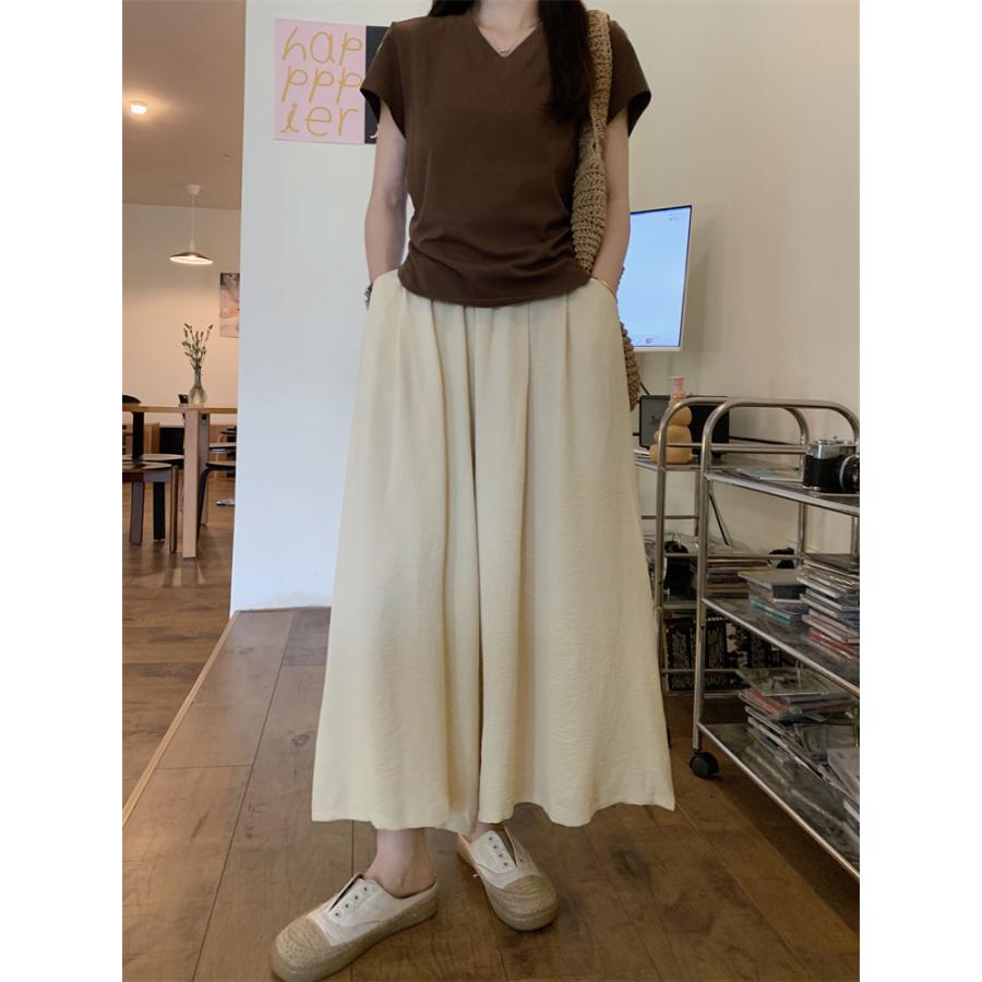 ガウチョパンツ レディース 夏 春秋 ボトムズ パンツ ズボン フレア