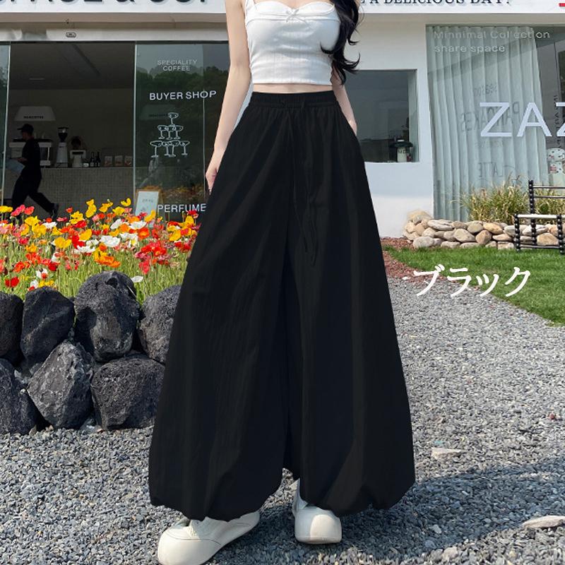 バルーンパンツ レディース 夏服 ボトムズ パンツ 九分丈 カジュアル