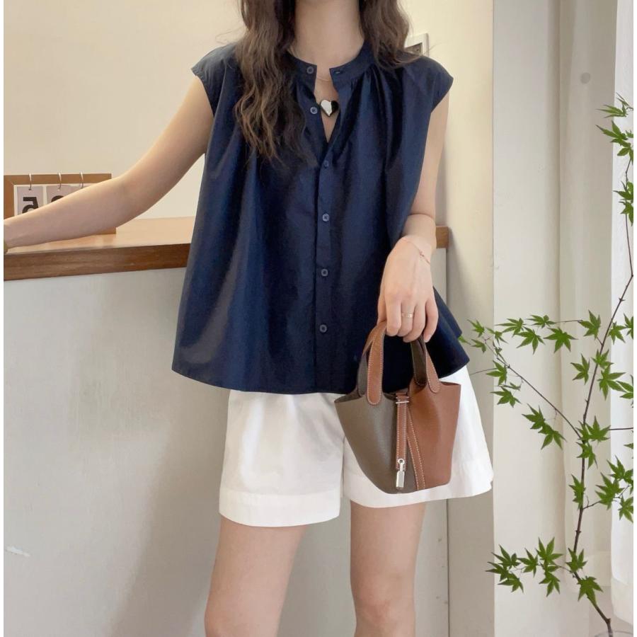 マルタンマルジェラ　フレンチスリーブシャツ フレンチスリーブシャツ レディース 夏服 フレアシャツ aラインシャツ