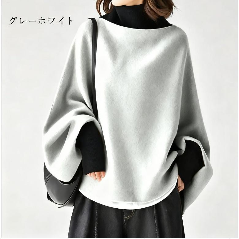 トップスレディース秋冬 プルオーバー ドルマンスリーブ Tシャツ