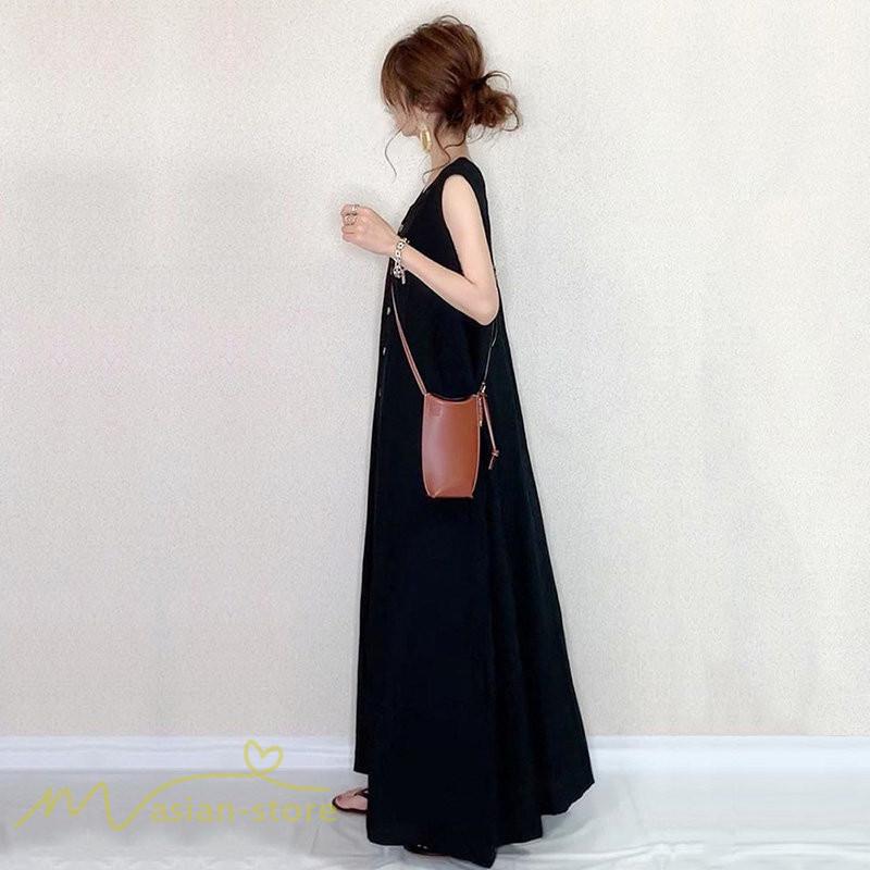 ワンピース レディース 夏物 袖なし vネック ボタン 開襟 はおり