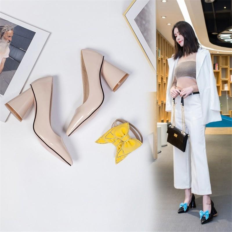 ハイヒール パンプス シューズ 走れる 大きいサイズ 太ヒール ポインテッドトゥ 歩きやすい ヒール レディースシューズ 婦人靴 通勤 オフィス カジュアル Dpps アジアンストア 通販 Yahoo ショッピング