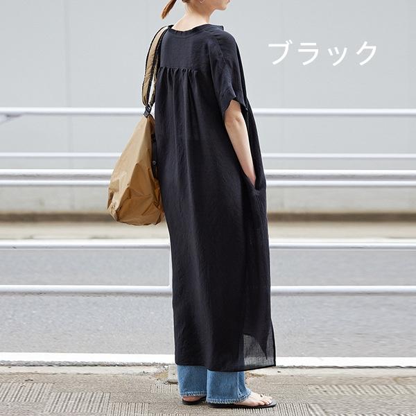 ワンピース 半袖 レディース 夏服 黒 ブラック シャツワンピース