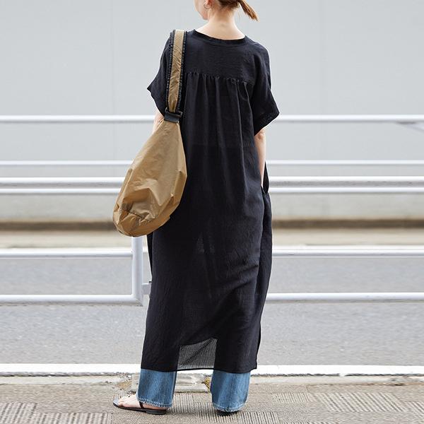 ワンピース 半袖 レディース 夏服 黒 ブラック シャツワンピース