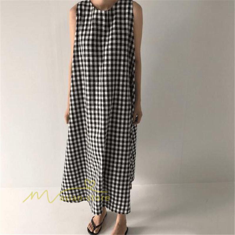 【美品】ルネ　ひざ丈ワンピース　リネン　チェック　フレア　Aライン　プリーツ 美品】ルネ ひざ丈ワンピース リネン チェック フレア Aライン