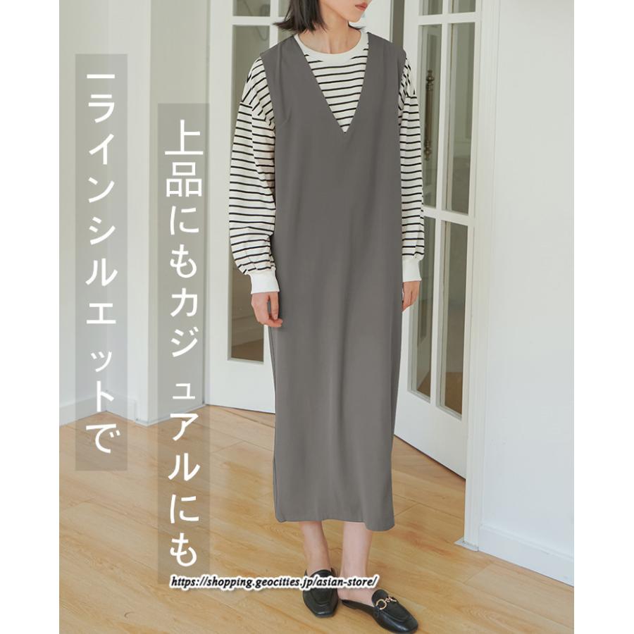 ワンピース ノースリーブ 袖なし ジャンパースカート ジャンスカ