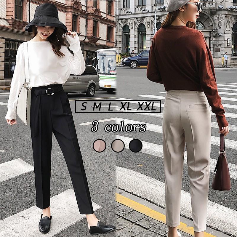 テーパードパンツ 秋冬 大きいサイズ レディース ストレートパンツ 九分丈ズボン スラックス ボトムス チノパン 通学通勤 送料無料 ゆったり オシャレ Y1907kf086 アジアンストア 通販 Yahoo ショッピング