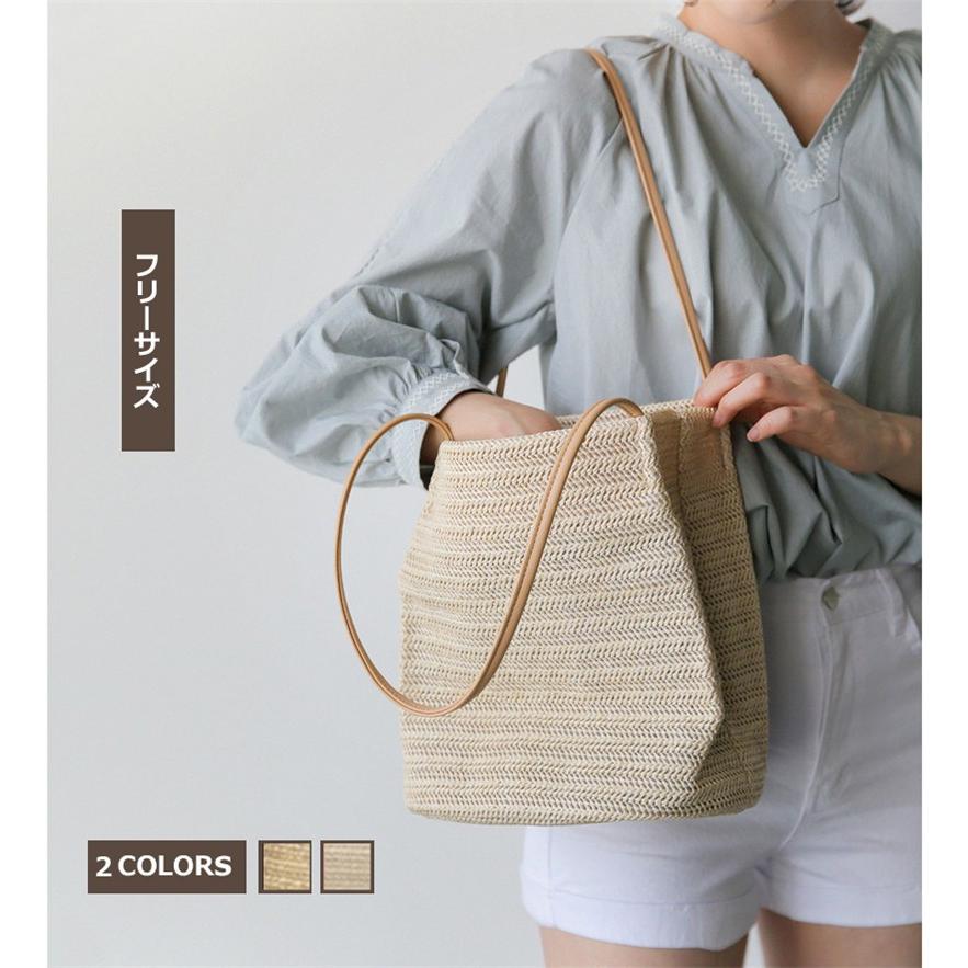 トートバッグ 大容量 女性 草編みバッグ 手提げ 肩掛け 2way 送料無料 ハンドバッグ レディース ストローバッグ 鞄 カバン オシャレ かごバッグ 無地 ナチュラル Y19kbc アジアンストア 通販 Yahoo ショッピング