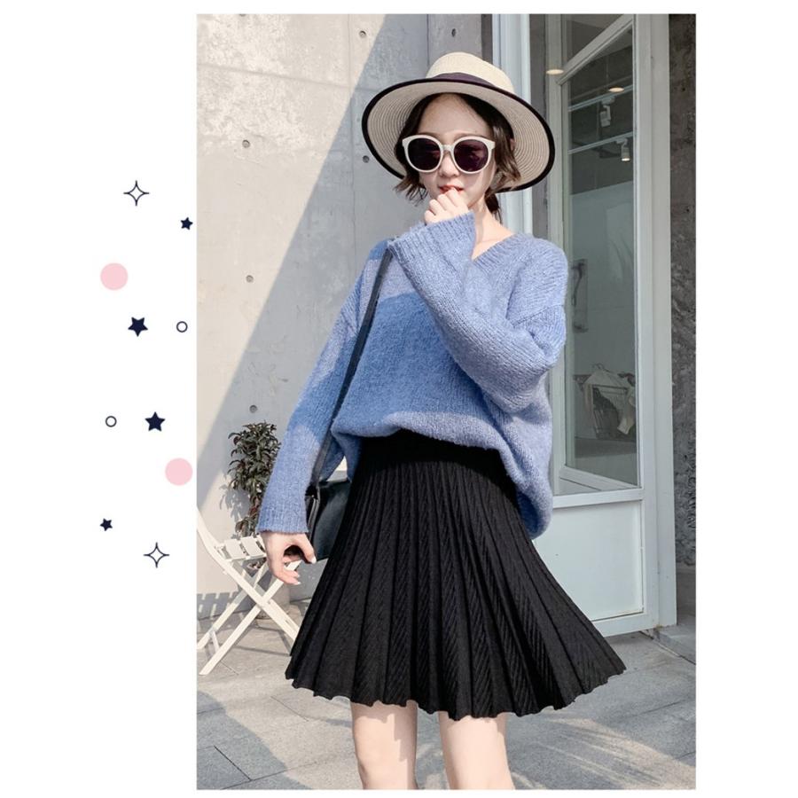 フレアスカート ミニ丈スカート プリーツスカート ニット Aラインスカート ハイウエスト 送料無料 レディース ボトムス 韓国風スカート 秋冬 Y19x07bn154 アジアンストア 通販 Yahoo ショッピング