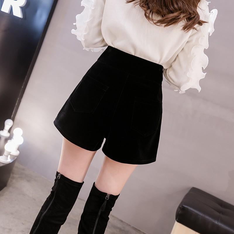 ショート丈パンツ スエードパンツ ショートパンツ ショーパン 秋冬 レディース ゆったりパンツ ハイウエスト 送料無料 ボトムス 大きいサイズ フィット Y19x07bn319 アジアンストア 通販 Yahoo ショッピング