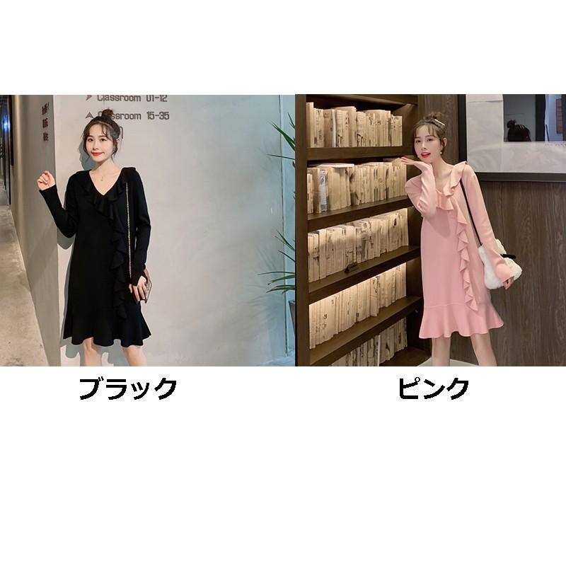 マタニティウェア マタニティ フレアワンピース ニットセーター 妊娠 大きいサイズ Vネックワンピース 妊婦服 レディース 秋冬物 長袖セーター ゆったり Y19y08f143 アジアンストア 通販 Yahoo ショッピング