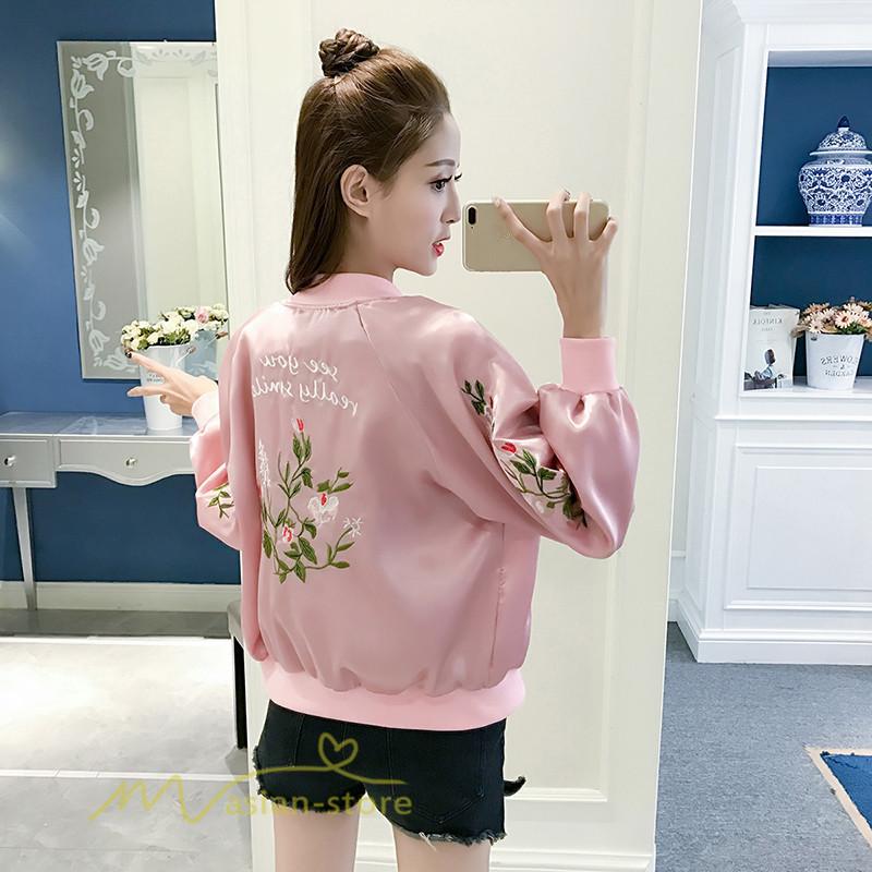 スタジャン ジャケット レディース アウター 女性トップス ワイド カジュアルジャケット ゆったり ポケット ガールズ ショート丈 シンプル 長袖 絹織 ジャケット Y10wt131 アジアンストア 通販 Yahoo ショッピング