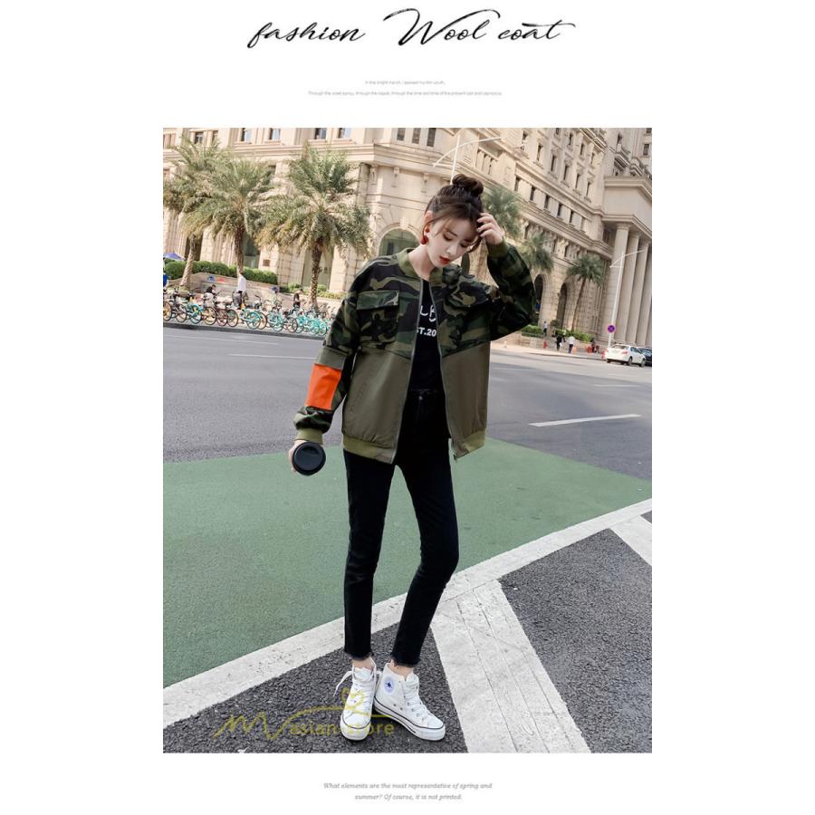 ブルゾン ジャケット レディース ガールズ カジュアル ワイドジャケット アウター アウトドアパーカー 着痩せ 体型カバー ポケット ゆったり Bf風 ストリート系 Y10wt151 アジアンストア 通販 Yahoo ショッピング