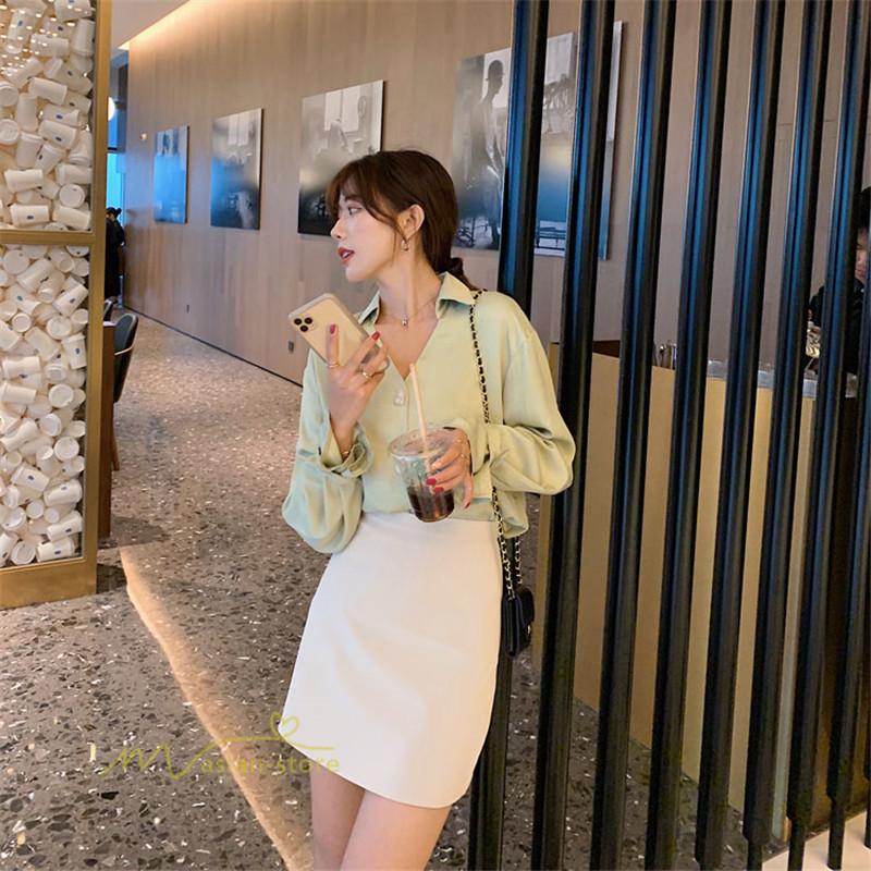 ブラウス レディース おしゃれ オフィス トップス シャツ 長袖 春秋 Ol お出かけ フォマール きれいめ 韓国ファッション 通勤 着痩せ 作 アウター 無地 女性 Y12czsp057 アジアンストア 通販 Yahoo ショッピング