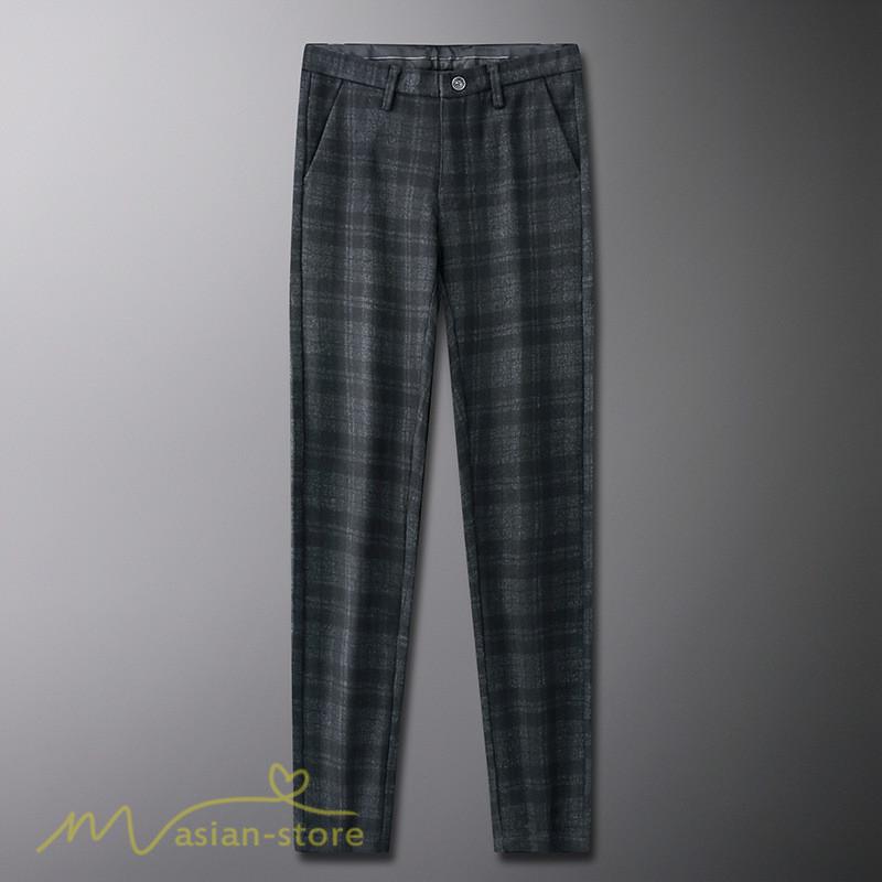 ニットパンツ メンズ 冬新作 ストレッチ カジュアルパンツ メンズパンツ チェック柄 着痩せ スキニー ビジネスパンツ フォーマル オフィス 韓国風 おしゃれ 人気 Ykznz1 アジアンストア 通販 Yahoo ショッピング
