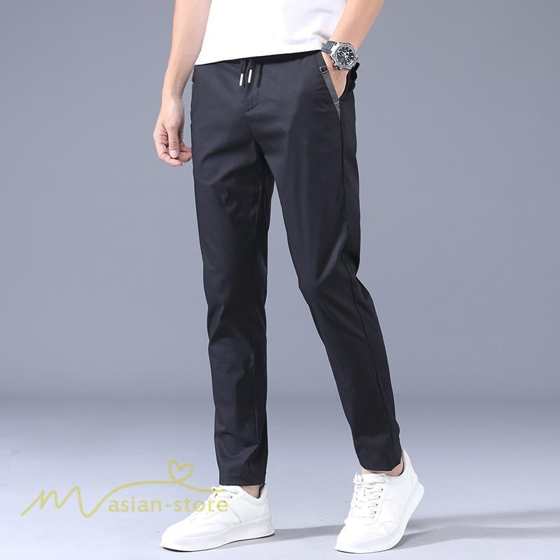 チノパンツ メンズ 夏新作 メンズパンツ カジュアル お出かけ 着痩せ 細身 通気 着回し カジュアルパンツ スキニーパンツ ウエストひも 自由調整 人気 上品 Ykznz131 アジアンストア 通販 Yahoo ショッピング