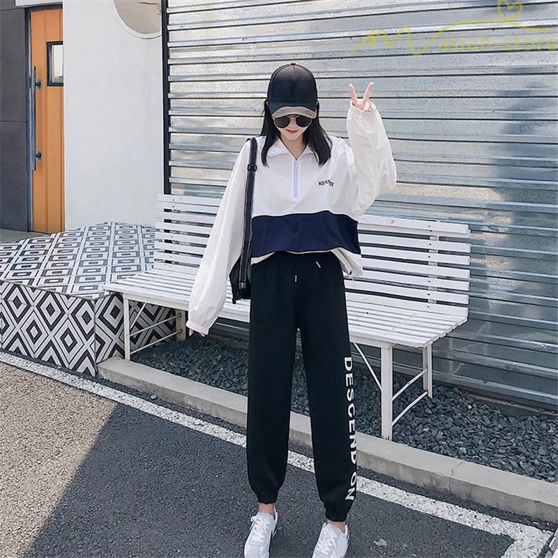 ジョガーパンツ ボトムス トレンド 無地 カジュアルパンツ サルエル 九分丈パンツ レディース 着痩せ 春コーデ 体型カバー ウエストゴム ストレート Ysyunka155 アジアンストア 通販 Yahoo ショッピング