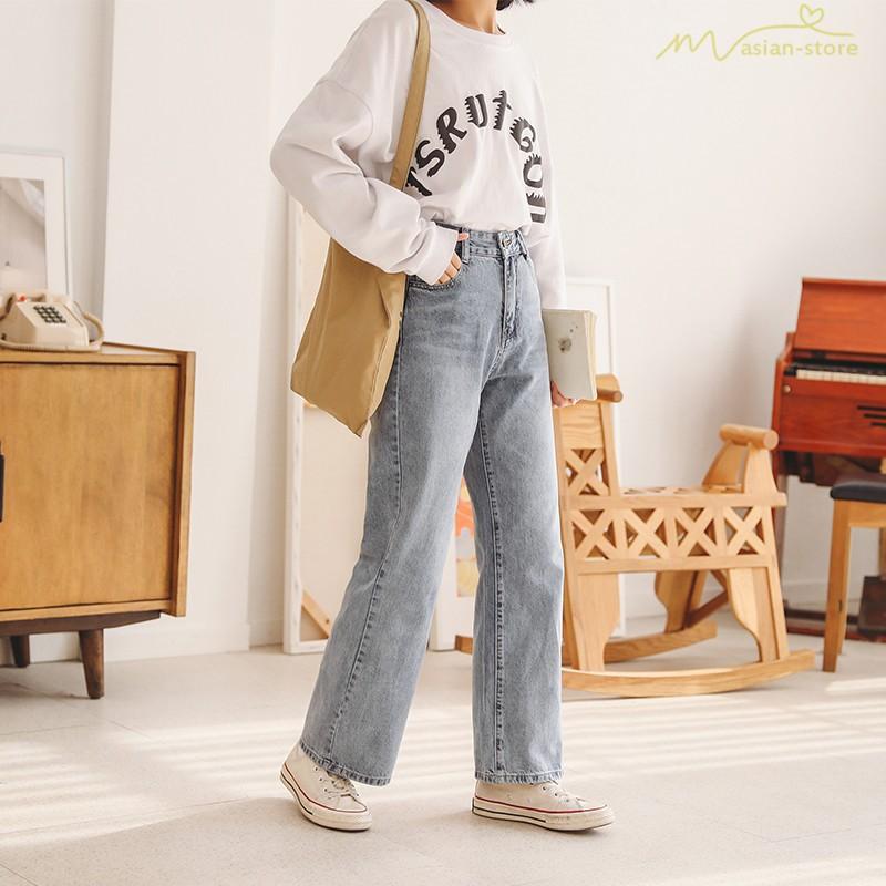 デニムパンツ ガウチョパンツ ワイドパンツ コットン ストレートパンツ シンプル 韓国風 新制作 おしゃれ 無地 着痩せ ハイウエスト 春コーデ マキシ丈 Ysyunka330 アジアンストア 通販 Yahoo ショッピング