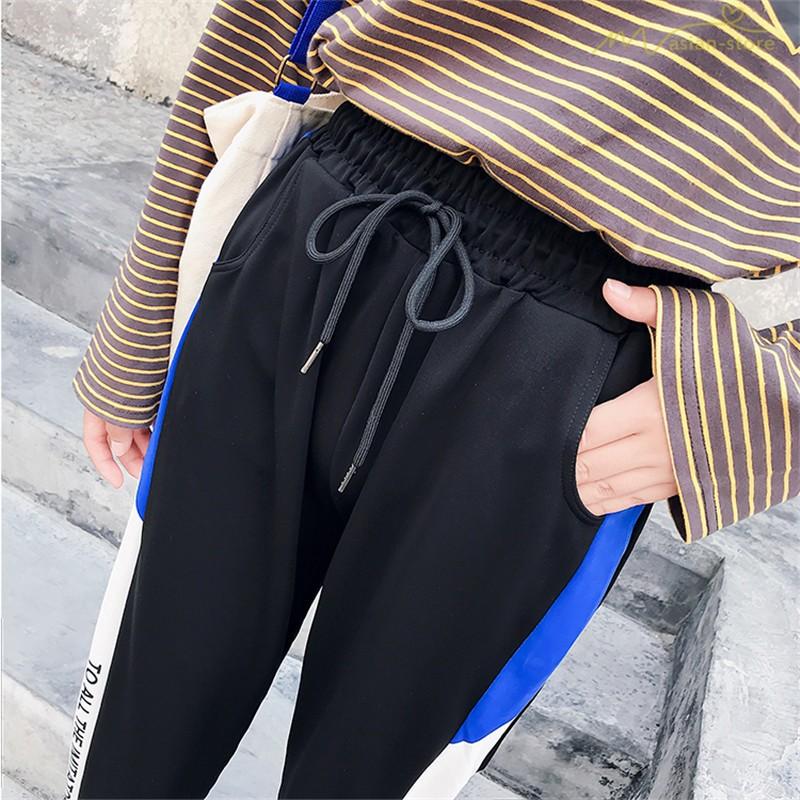 カジュアルパンツ ジョガーパンツ ストリート系 九分丈パンツ 細身効果 ボトムス 新制作 トレンド レディース ヒップホップ 無地 ウエストゴム Ysyunka342 アジアンストア 通販 Yahoo ショッピング
