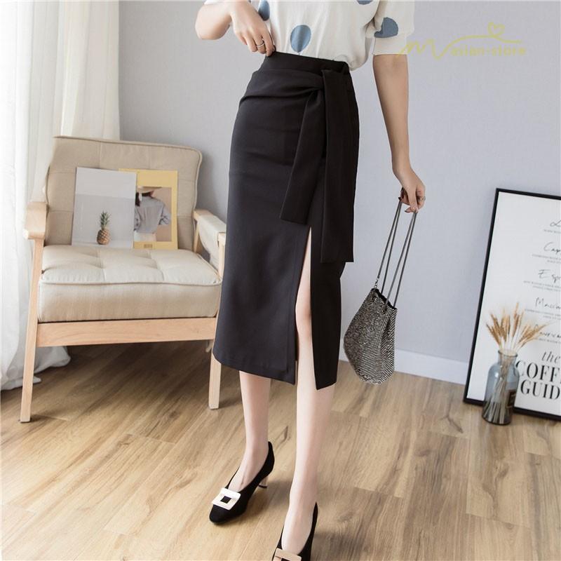 スカート レディース 夏物 ボトムス 膝下丈 ビジネス タイトスカート