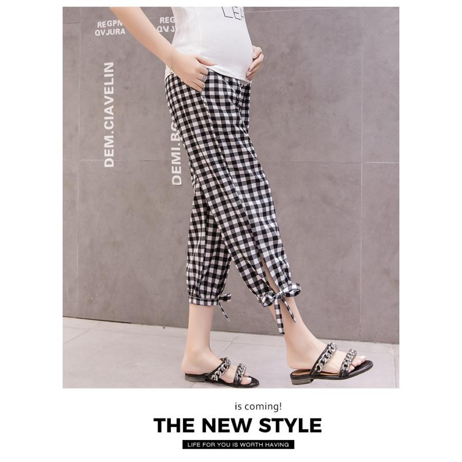 超人気 マタニティパンツ カジュアルパンツ マタニティ服 ボトムス ズボン マタニティウェア M L Xl Xxl アジャスター チェック柄パンツ おしゃれ 春夏 Wantannas Go Id