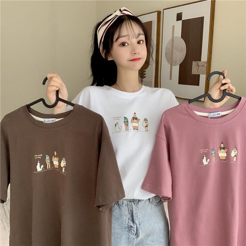 Tシャツ レディーストップス 半袖 ゆったりtシャツ カジュアルtシャツ 可愛い M L Xl パープル ホワイト コーヒー 春夏tシャツ 着痩せ オーバーサイズ Ytst アジアンストア 通販 Yahoo ショッピング