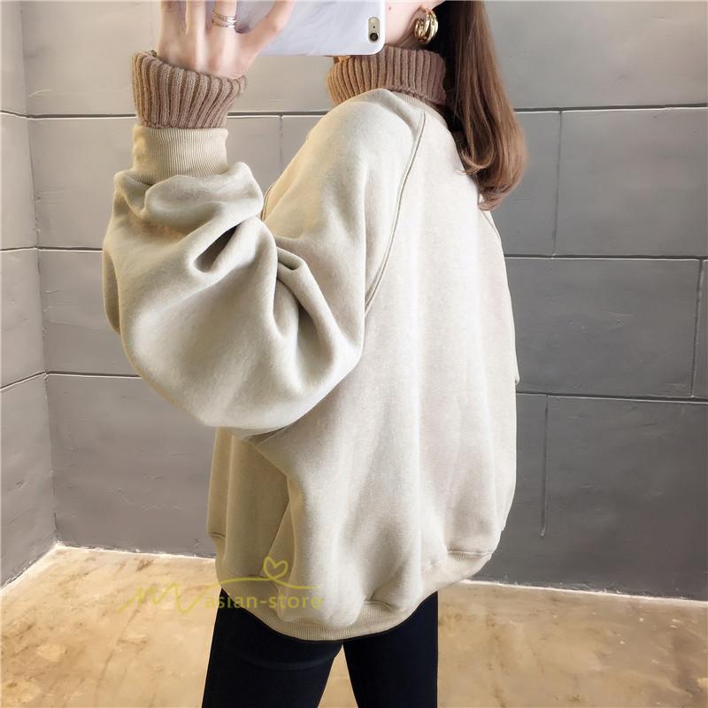 裏起毛 トップス トレーナー レディース タートルネック ニットトレーナー プルオーバー 大きめ 可愛い もこもこ ゆったり 体型カバー おしゃれ 大きいサイズ Yxwz アジアンストア 通販 Yahoo ショッピング
