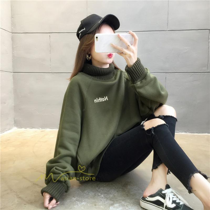 裏起毛 トップス トレーナー レディース タートルネック ニットトレーナー プルオーバー 大きめ 可愛い もこもこ ゆったり 体型カバー おしゃれ 大きいサイズ Yxwz アジアンストア 通販 Yahoo ショッピング