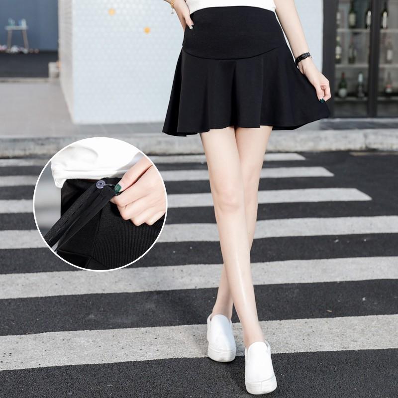 マタニティスカート フレアスカート 妊婦スカート マタニティウェア 大きいサイズ 伸縮性 ミニスカート ウエスト調整 お出かけ M L Xl Xxl 黒 産前産後 Yyfmm アジアンストア 通販 Yahoo ショッピング