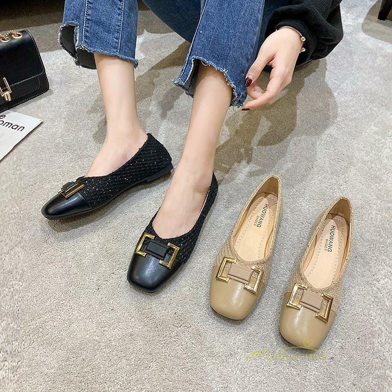 ローヒール 美脚パンプス レディース フラットシューズ Pu ぺたんこ スクエアトゥ 歩きやすい 疲れない 痛くない 靴 通勤 オフィス カジュアル お出かけ Y2101kcnx218 アジアンストア 通販 Yahoo ショッピング