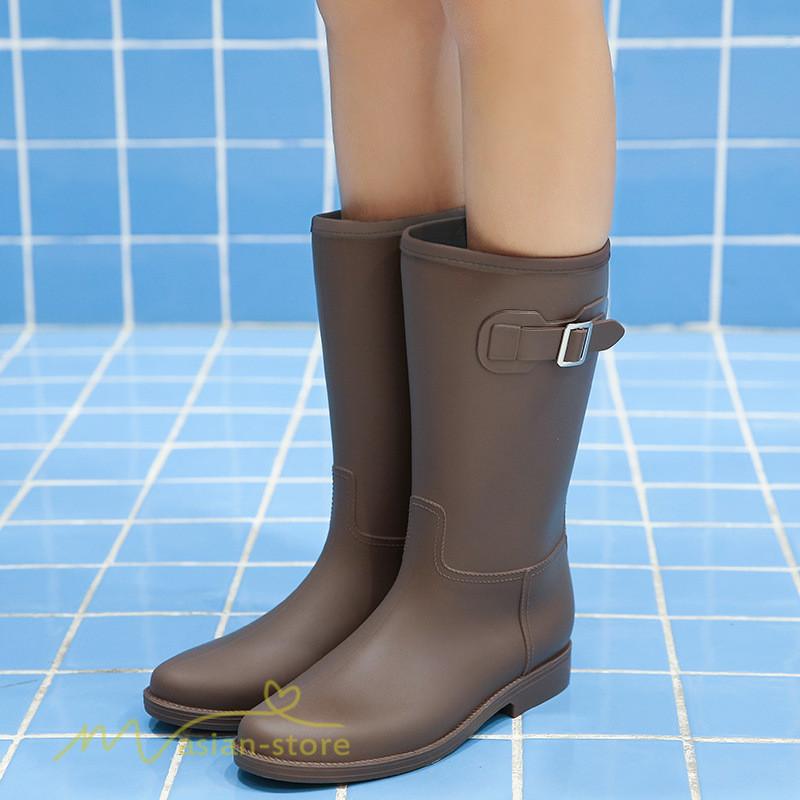 レインブーツ 雨靴 レディース 梅雨対策 ハイカット 女性着 アウトドア 防水 ロングブーツ 長靴 防水 疲れにくい フラットヒール おしゃれ 人気 ブーツ 靴 Pvc Yamks アジアンストア 通販 Yahoo ショッピング