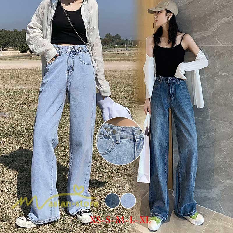 デニムパンツ ストレートパンツ バギーパンツ ワイドパンツ ジーンズ ジーパン ロングパンツ ボトムス カジュアルパンツ ハイウエスト 春 レディース Yayl アジアンストア 通販 Yahoo ショッピング