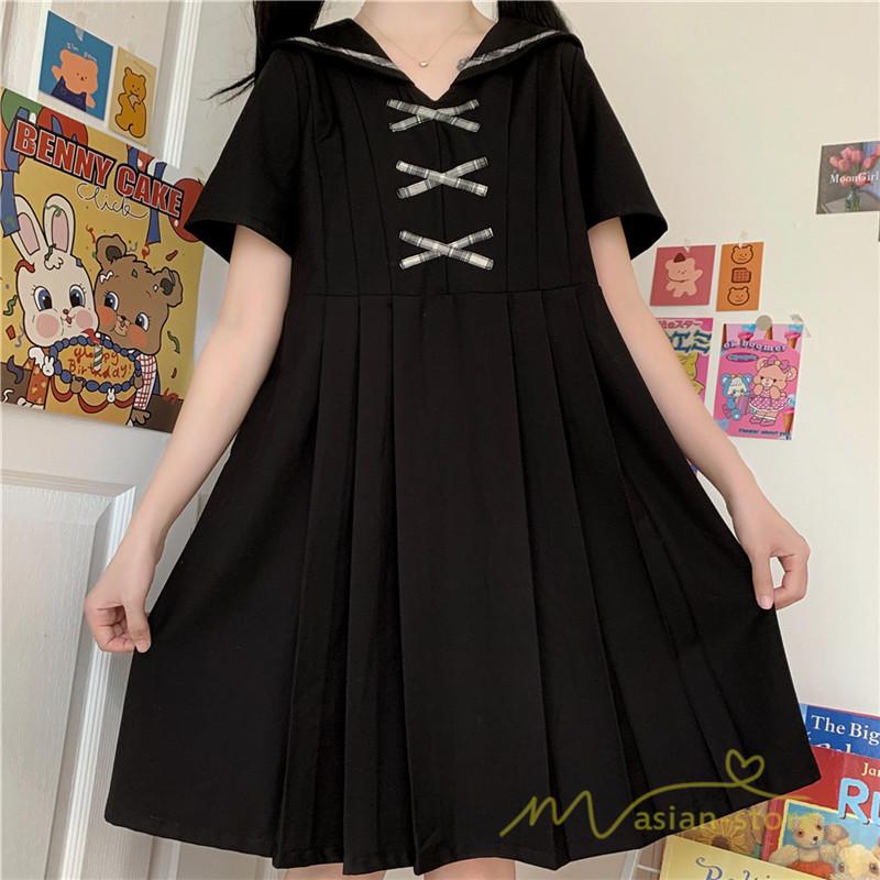 ワンピース ティアードミニワンピース 半袖 レディース 夏 春 膝丈ワンピース セーラーカラー ワンピース 切り替え 可愛い 春夏コーデ きれいめ Ycsiyao アジアンストア 通販 Yahoo ショッピング