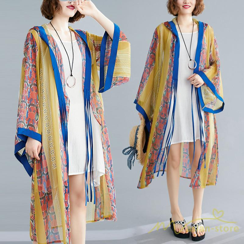 カーディガン 春夏 ロングカーディガン 薄手 レディース 冷房避け フード付き ロング丈 体型カバー レディース 50代 40代 30代 夏物 新作 体型カバー 薄手 Ycsiyao アジアンストア 通販 Yahoo ショッピング