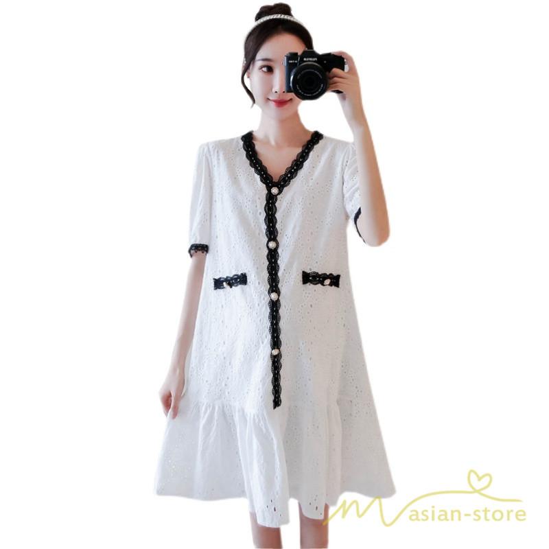 マタニティ ワンピース 半袖 ママ服 妊娠服 産前 産後 マタニティワンピ アウトドア マタニティウェア 通勤着 マタニティ服 人気ブランド多数対象 夏コーデ