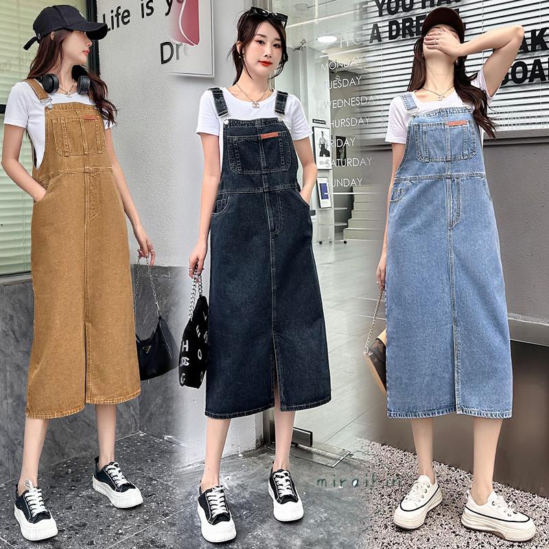 ジャンパースカート サロペット デニムスカート ワンピース レディース  