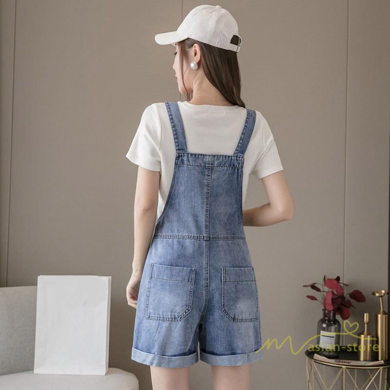 デニム サロペット 刺繍花柄 デージー柄 ホットパンツ オーバーオール ショートパンツ 韓国ファッション インフルエンサー ストレートパンツ 夏 コーデ Ydnm アジアンストア 通販 Yahoo ショッピング