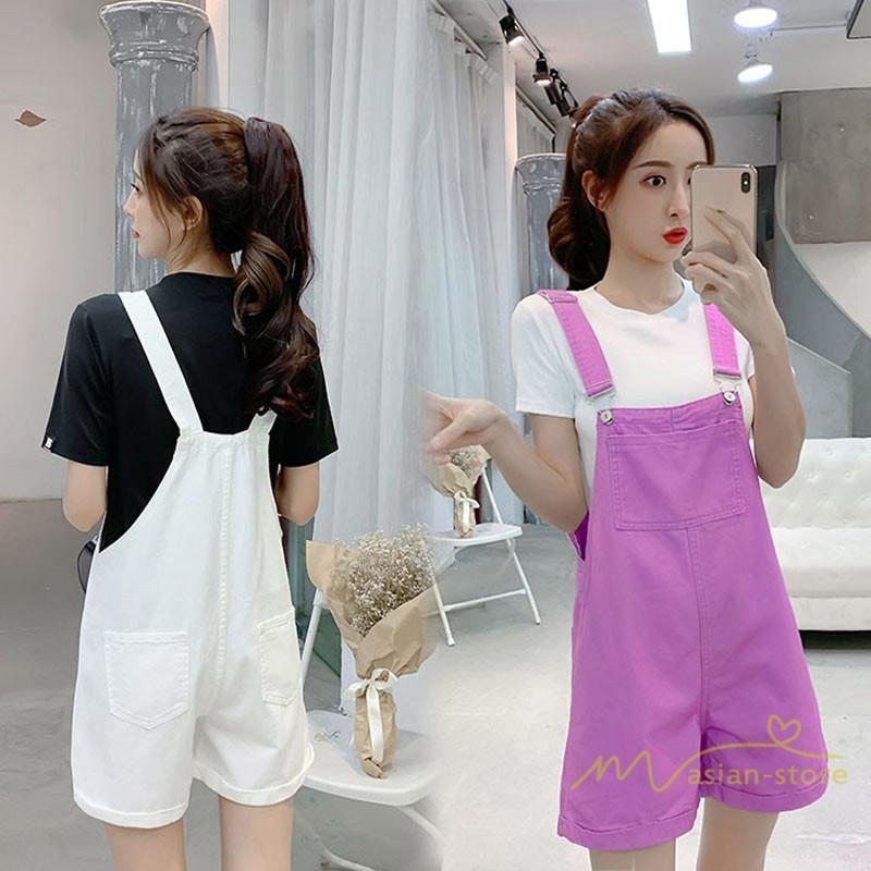 オーバーオール デニム コットン サロペット ファッション ゆったり ハイウエスト デイリーコーデ バギーパンツ ホットパンツ ショートパンツ 夏コーデ Ydnm アジアンストア 通販 Yahoo ショッピング