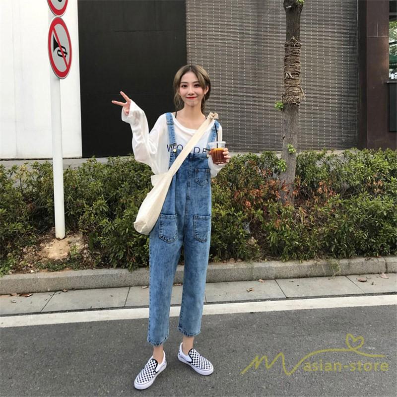 サロペット オーバーオール ストレートパンツ オシャレ 無地 韓国風 夏コーデ 新制作 シンプルデザイン レディース 着痩せ 九分丈パンツ デイリーコーデ Ydnm アジアンストア 通販 Yahoo ショッピング